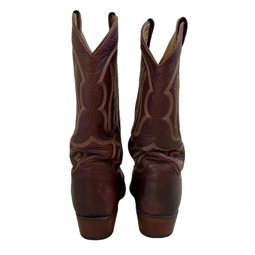 Justin Men’s Western Boot Chocolate Brown Leather Mallorca 1472 Size 10 EE